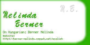 melinda berner business card